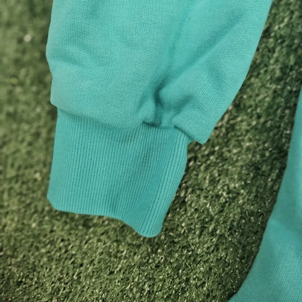 Duvin Catch Of The Day Polo Fleece Pullover Sweatshirt Teal Blue Size XL